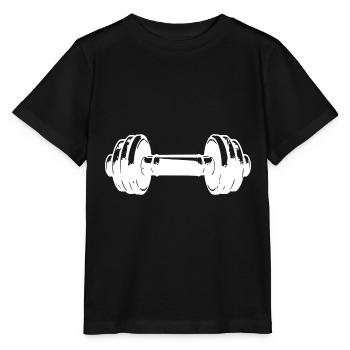 Dumbbell Gym Symbol Workout - T-shirt bio MINI CREATOR Stanley/Stella Enfant - noir - Devant - Mikhail (115cm)