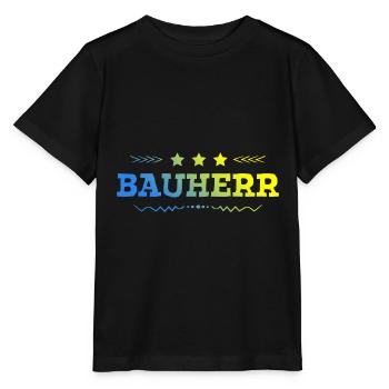 Bauherr Haus Bau - Stanley/Stella Kinder T-Shirt MINI CREATOR  - Schwarz - Vorne - Mikhail (115cm)