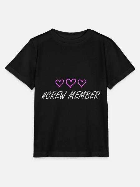 Crew Mitglied Herz Liebe - Stanley/Stella Kinder T-Shirt MINI CREATOR  - Schwarz