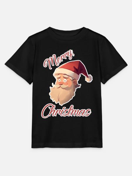 Glücklicher Weihnachtsmann (Schlaganfall) - Stanley/Stella Kinder T-Shirt MINI CREATOR - Schwarz