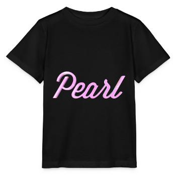 Pearl Stylized Text - Stanley/Stella MINI CREATOR Kids’ T-Shirt - black - Front - Mikhail (115cm)