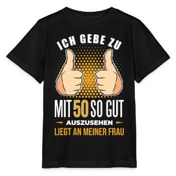 50 Geburtstag. 50 Jahre Geschenk 50. Geburtstag - Stanley/Stella Kinder T-Shirt MINI CREATOR  - Schwarz - Vorne - Mikhail (115cm)