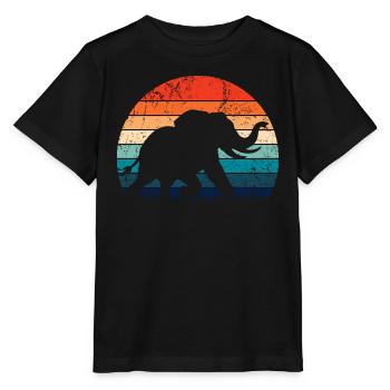 Elefant - Großwild, Stoßzahn, Elfenbein - Stanley/Stella Kinder T-Shirt MINI CREATOR  - Schwarz - Vorne - Mikhail (115cm)