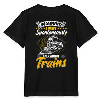 Railway, Model Railway, Steam Locomotive, Engine Driver - Stanley/Stella MINI CREATOR Kids’ T-Shirt - black - Front - Mikhail (115cm)
