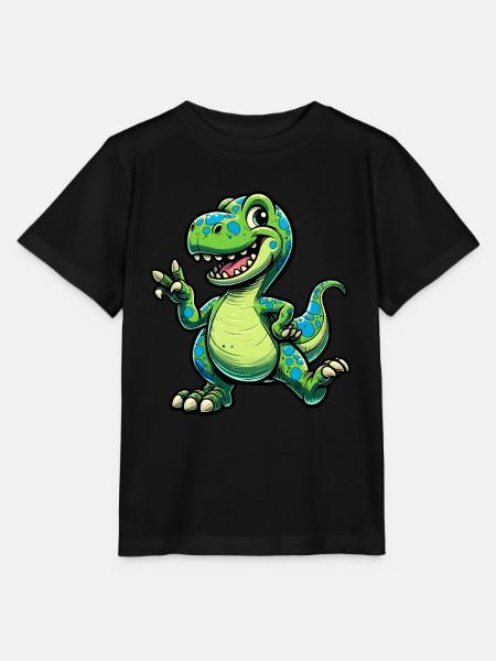 Saurier T-Rex Tyrannosaurus Urzeit Dino - Stanley/Stella Kinder T-Shirt MINI CREATOR - Schwarz