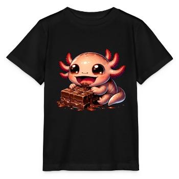 Axolotl Chocolate Chocolate Cake Sweet - Stanley/Stella MINI CREATOR Kids’ T-Shirt - black - Front - Mikhail (115cm)