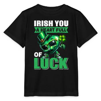 St Patricks Day Irland Glück - Stanley/Stella Kinder T-Shirt MINI CREATOR  - Schwarz - Vorne - Mikhail (115cm)
