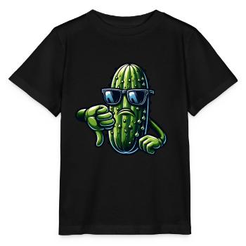 Pouces vers le bas : Concombre aigre, concombre, concombre - T-shirt bio MINI CREATOR Stanley/Stella Enfant - noir - Devant - Mikhail (115cm)