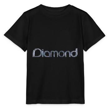 Stilisierter Text mit Diamant - Stanley/Stella Kinder T-Shirt MINI CREATOR  - Schwarz - Vorne - Mikhail (115cm)