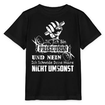 Ich bin eine Friseurin - Stanley/Stella Kinder T-Shirt MINI CREATOR  - Schwarz - Vorne - Mikhail (115cm)