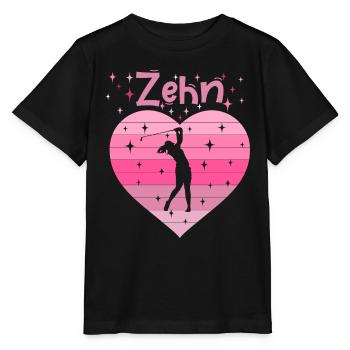 10. Geburstag Golf Golferin Mädchen Tochter - Stanley/Stella Kinder T-Shirt MINI CREATOR  - Schwarz - Vorne - Mikhail (115cm)