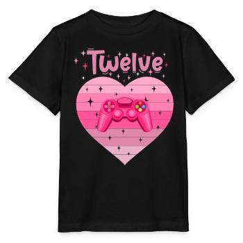 Mädchen Tochter 12. Geburstag Gaming Controller - Stanley/Stella Kinder T-Shirt MINI CREATOR  - Schwarz - Vorne - Mikhail (115cm)