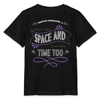 weightless funny astronomy geek astrophysics - Stanley/Stella MINI CREATOR Kids’ T-Shirt - black - Front - Mikhail (115cm)