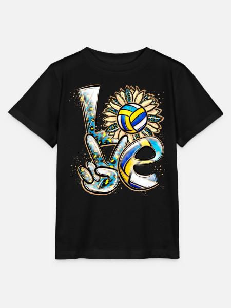 Love Volleyball Player - Stanley/Stella Kinder T-Shirt MINI CREATOR - Schwarz