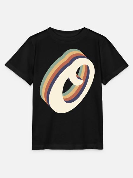 Buchstabe O - Stanley/Stella Kinder T-Shirt MINI CREATOR  - Schwarz