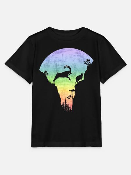 Springender Steinbock - Stanley/Stella Kinder T-Shirt MINI CREATOR - Schwarz