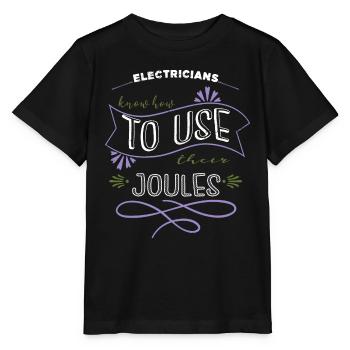 birthday present fun prop electrical engineering - Stanley/Stella MINI CREATOR Kids’ T-Shirt - black - Front - Mikhail (115cm)