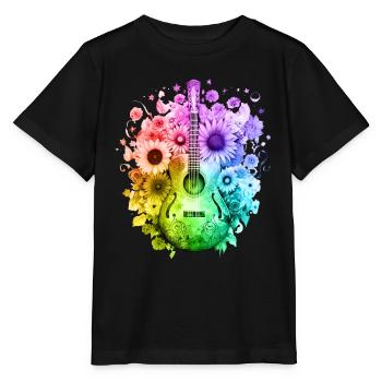 Hippie soul groovy Heure d’été Bonnes vibrations 70s 80s - T-shirt bio MINI CREATOR Stanley/Stella Enfant - noir - Devant - Mikhail (115cm)