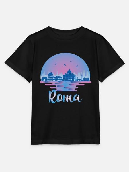 Roma Italia - Rom Skyline - Italien Reisen - Stanley/Stella Kinder T-Shirt MINI CREATOR - Schwarz