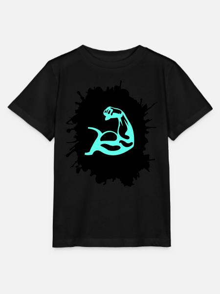 splatter bizeps - Stanley/Stella Kinder T-Shirt MINI CREATOR  - Schwarz