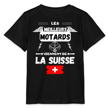 THE BEST BIKERS ARE IN SWITZERLAND - Stanley/Stella MINI CREATOR Kids’ T-Shirt - black - Front - Mikhail (115cm)