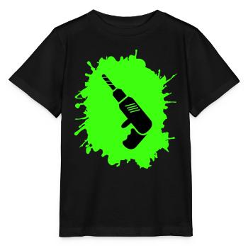 bohrmaschine klecks handwerker - Stanley/Stella Kinder T-Shirt MINI CREATOR  - Schwarz - Vorne - Mikhail (115cm)