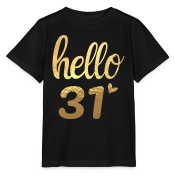 Hallo 31 Gold - Stanley/Stella Kinder T-Shirt MINI CREATOR  - Schwarz - Vorne - Mikhail (115cm)