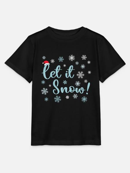 Lass es schneien - Stanley/Stella Kinder T-Shirt MINI CREATOR - Schwarz