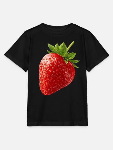Erdbeere - Stanley/Stella Kinder T-Shirt MINI CREATOR  - Schwarz