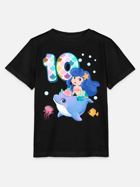10. Geburtstag | Meerjungfrau Geburtstag | - Stanley/Stella Kinder T-Shirt MINI CREATOR  - Schwarz