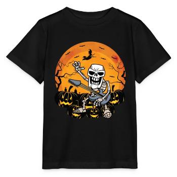 Gespenstischer Rockband-gitarrist - Stanley/Stella Kinder T-Shirt MINI CREATOR  - Schwarz - Vorne - Mikhail (115cm)