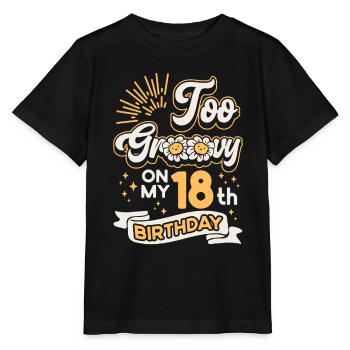 Trop groovy pour mon 18e anniversaire, dix-huit ans - T-shirt bio MINI CREATOR Stanley/Stella Enfant - noir - Devant - Mikhail (115cm)