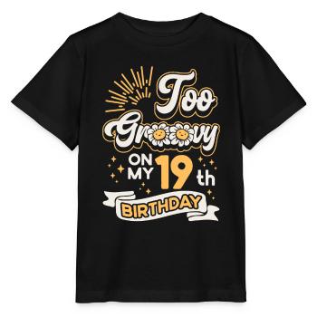 Trop groovy sur mon 19ème anniversaire Dix-neuf ans - T-shirt bio MINI CREATOR Stanley/Stella Enfant - noir - Devant - Mikhail (115cm)