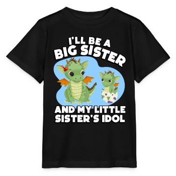 Je vais être une grande sœur et l’idole - T-shirt bio MINI CREATOR Stanley/Stella Enfant - noir - Devant - Mikhail (115cm)
