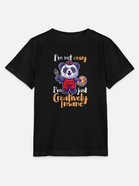 Panda - Stanley/Stella Kinder T-Shirt MINI CREATOR  - Schwarz