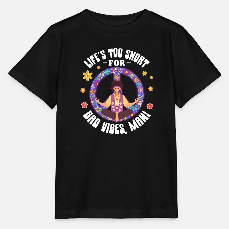 Hippie Peace Flower Power Love Frieden Geschenk - Stanley/Stella Kinder T-Shirt MINI CREATOR  - Schwarz