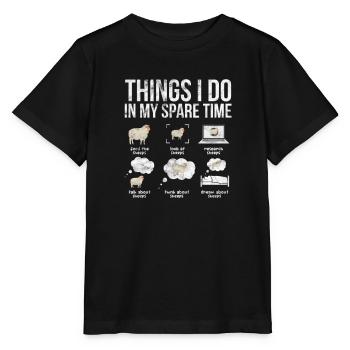 Moutons Élevage Élevage Mouton Chèvre Cadeau - T-shirt bio MINI CREATOR Stanley/Stella Enfant - noir - Devant - Mikhail (115cm)