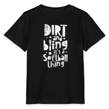 Softball - Stanley/Stella Kinder T-Shirt MINI CREATOR  - Schwarz - Vorne - Mikhail (115cm)