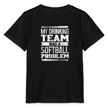 Softball - Stanley/Stella Kinder T-Shirt MINI CREATOR  - Schwarz - Vorne - Mikhail (115cm)