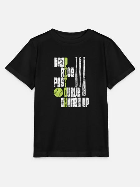 Softball - Stanley/Stella Kinder T-Shirt MINI CREATOR - Schwarz