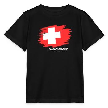 Switzerland Swiss Swiss Alps Gift - Stanley/Stella MINI CREATOR Kids’ T-Shirt - black - Front - Mikhail (115cm)