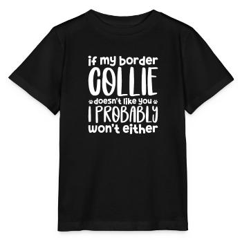 Border Collie Dog Dog Herding Dog Gift - Stanley/Stella MINI CREATOR Kids’ T-Shirt - black - Front - Mikhail (115cm)