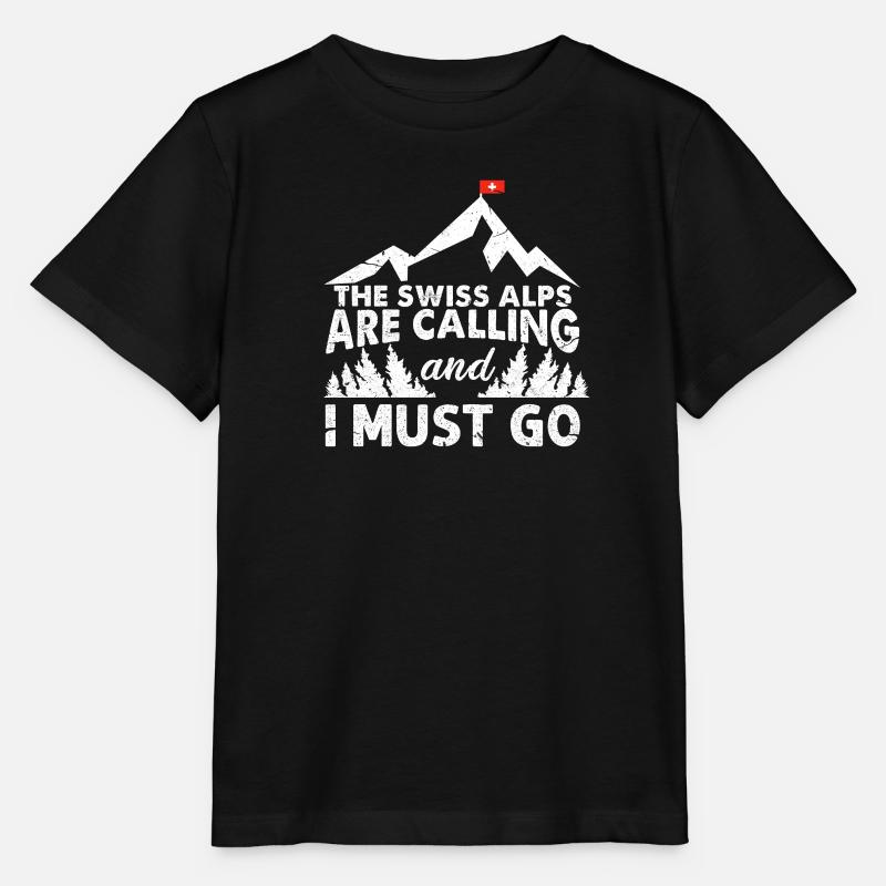 Schweiz Schweizer Swiss Alpen Geschenk - Stanley/Stella Kinder T-Shirt MINI CREATOR  - Schwarz