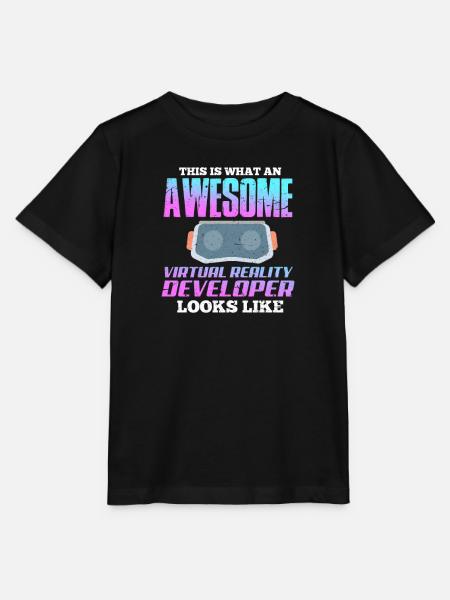 VR Virtual Reality Gamer Geschenk - Stanley/Stella Kinder T-Shirt MINI CREATOR - Schwarz