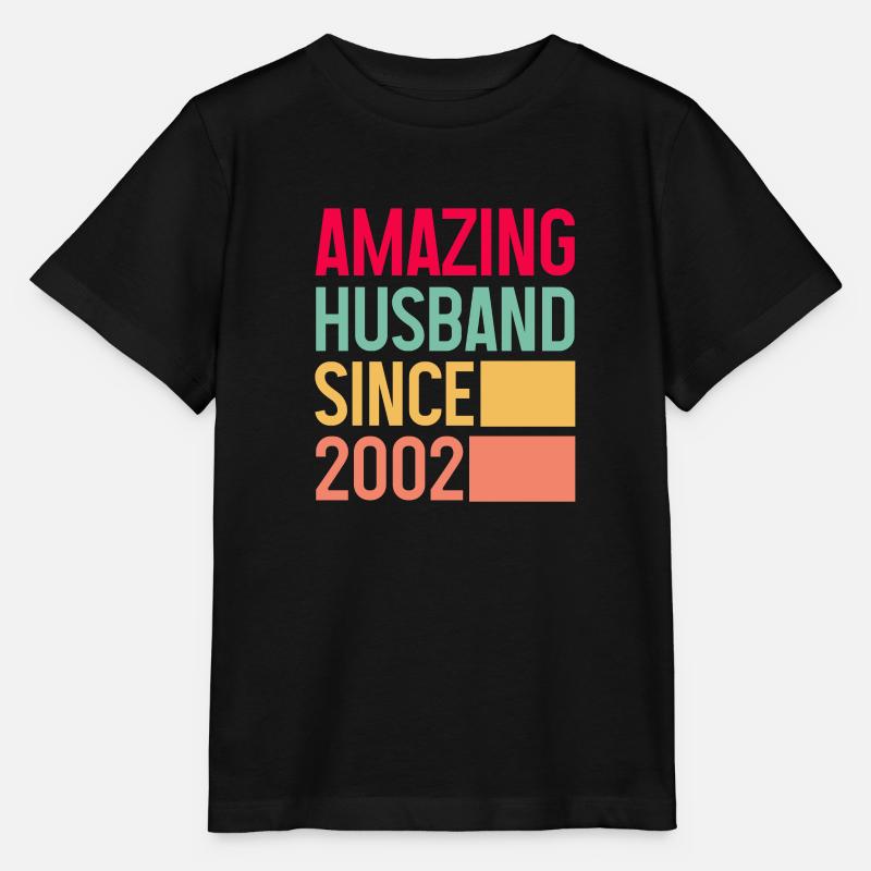 Ehemann seit 2002 Hochzeit Ehefrau Geschenk - Stanley/Stella Kinder T-Shirt MINI CREATOR  - Schwarz