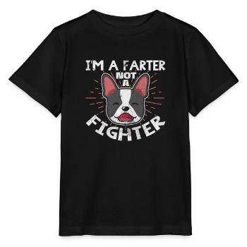 Boston Terrier - T-shirt bio MINI CREATOR Stanley/Stella Enfant - noir - Devant - Mikhail (115cm)