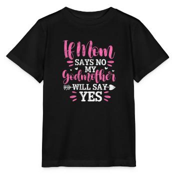 Marraine Tante Marraine Baptême Nièce Neveu Cadeau - T-shirt bio MINI CREATOR Stanley/Stella Enfant - noir - Devant - Mikhail (115cm)