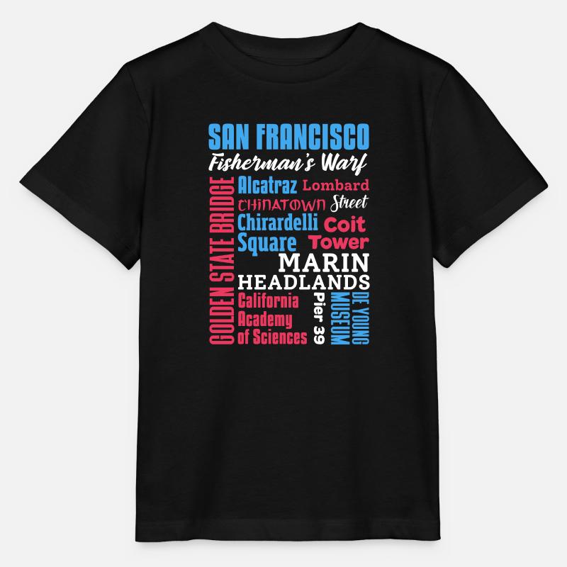 San Francisco - T-shirt bio MINI CREATOR Stanley/Stella Enfant - noir