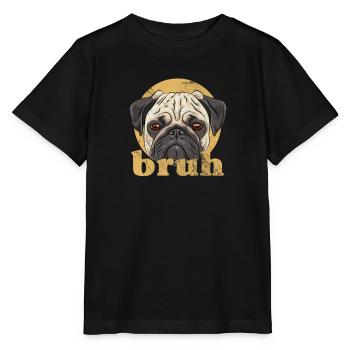 Mops - Stanley/Stella Kinder T-Shirt MINI CREATOR  - Schwarz - Vorne - Mikhail (115cm)