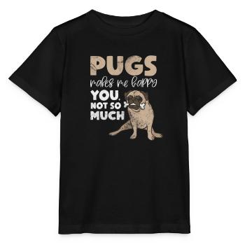 Mops - Stanley/Stella Kinder T-Shirt MINI CREATOR  - Schwarz - Vorne - Mikhail (115cm)